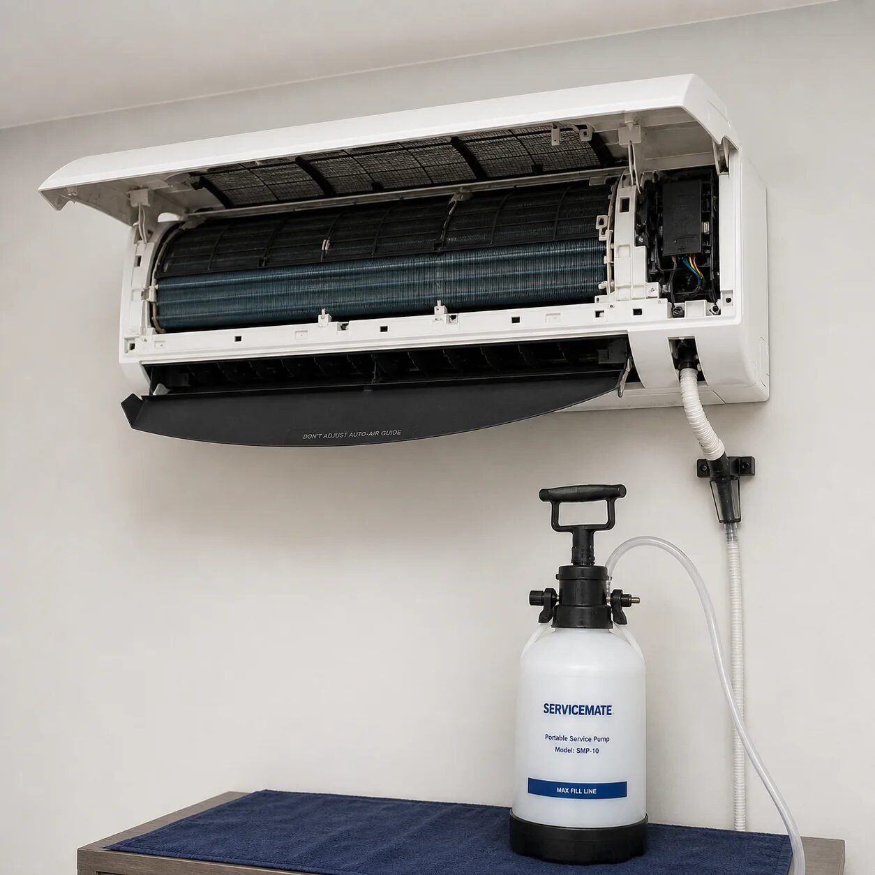 Deep clean with service pump